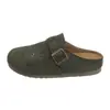 Birkenstocks Bordadas Mujer 2026 Otoño Zuecos Cerrados para Exteriores Suela Suave Antideslizantes Slip-Ons Zapatos para Dedo Gordo Par con Faldas