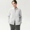 Cárdigan de cachemira con cuello alto y doble cremallera, con capa de aire engrosada; chaqueta de algodón con textura a cuadros para mujer; prenda exterior de punto suave y cómoda