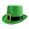 Chapéu de Festa Personalizado para Feriado Irlandês Chapéu Decorativo de Dia de São Patrício Fantasia de Carnaval Verde