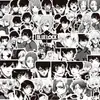 100 Folhas de Prisão Azul. Preto e branco. Anime japonês. Adesivos Exclusivos para Diário. Adesivos Decorativos para Celular de Diário DIY