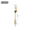 Acero Inoxidable Serie Corte Real Lujo Ligero Mango Labrado Engrosado Estilo Occidental Cuchillo para Bistec, Tenedor, Cuchara, Cuchara de Postre, Tenedor de Postre