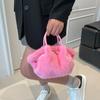 Nova Bolsa da Moda, Bolsa Satchel Feminina Cesta de Legumes, Bolsa Saco Plissada, Bolsa Pequena Transversal de Ombro da Moda Tendência