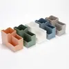 Organizador de escritorio multi-compartimento creativo portalápices soporte para teléfono de escritorio caja de almacenamiento suministros de oficina simples regalo promocional