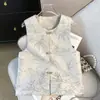 Top de Botones de Alta Calidad, Juvenil, Estilo Chino, Nueva Tendencia Nacional, Traje Tang, Chaleco Mejorado tipo Hanfu