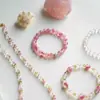 "Wan Yu" Pulsera de Cristal Rosa Rodonita Flor de Cerezo Natural de Alta Calidad Estilo Chino para Mujer Pulsera de Regalo