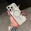 Novo Modelo Adequado para Apple 17 Capa de Celular Magnética Areia Suave iPhone 16 Toque de Pele Fosca Semi-Transparente Capa Protetora de PC