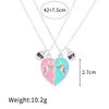 Bff Corazón Roto Unicornio Mejores Amigos Imán Colgante de Aleación Collar para Niños Set de Dos Piezas Moda