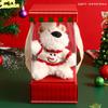 Llavero creativo de peluche de oso de Año Nuevo para coche, colgante para bolso de pareja del Año de la Serpiente, regalo pequeño, venta al por mayor