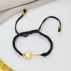 Corte de Aço Inoxidável Transfronteiriço Joia Banhada a Ouro Real 18K Pingente de Folha de Coqueiro Pulseira de Casal Pronta para Venda