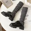 Calcetines Holgados Estilo Coreano Tejidos Cálidos Adelgazantes para Pantorrilla Calcetines JK Versátiles Retro Modernos para Otoño e Invierno