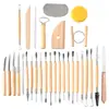 Herramientas de Cerámica Transfronterizas Set Multifuncional Palillo para Píldoras Punto Perforador Bolígrafo de Indentación Escultura en Arcilla Blanda Talla Herramientas de Arcilla DIY