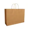 Sacos de Papel Kraft Espessos em Estoque para Levar Milk Tea, Embalagem para Assados de Grau Alimentício, Personalizáveis com Logo