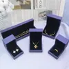 Caja de joyería de cuero PU cepillado con borde grueso de ángulo recto para anillos, pendientes, colgantes, pulseras y caja de embalaje para joyería