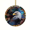 Pingente Pendente Águia Cruzada para Carro Plano Desenho Animado Africano Ornamento de Carro em Acrílico Ornamento para Pendurar no Pescoço Novo Estilo Padrão Criativo