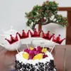 Birthday cake scene card insert love birthday cake five-pointed star PU flag decoration cake scene supplies
