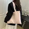 Bolsa Transversal Listrada de Cor Contrastante Estilo Fresco Grande Capacidade Bolsa para Aula/Trabalho Bolsa Tote de Ombro de Alto Valor Bolsa de Compras
