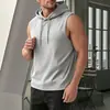 Colete Esportivo Masculino de Verão para Corrida ao Ar Livre Fitness Secagem Rápida com Capuz Sem Mangas Slim Fit em Estoque