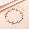 Pulseira Feminina TikTok Mesmo Estilo Requintada Zircônia Flor de Quatro Folhas Luz de Luxo Zircônio Estrela Mans Pulseira Nicho de Alta Qualidade Joias