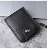Carteira masculina casual com vários cartões, carteira curta, nova, porta-moedas, porta-cartões com duas linhas, atacado