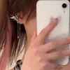 Clip de Oreja de Alas de Ángel Femenino Ins Súper Hada Elfo Mariposa Borla Clip para Hélice de Oreja sin Perforar Pendientes Colgantes de Oreja de Alta Gama