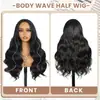 Peruca Cruzada Africana para Mulheres com Cabelo Longo Cacheado Repartido no Meio, Fibra Química Fashion Europeia e Americana, Fabricante de Cabelo Longo Grande Ondulado, Dropshipping