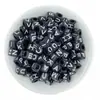 Cuentas cuadradas de letras de 6*6mm acrílico negro y blanco cuentas sueltas material de cuentas hecho a mano accesorios para joyería DIY
