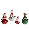 Novos produtos transfronteiriços sinos de ferro forjado de Natal para idosos boneco de neve alce Pingente de sino Decoração de árvore de Natal Decorações de Natal