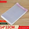 14*22cm engrossado pequeno saco OPP adesivo transparente saco plástico atacado saco de embalagem de filme de presente à prova de poeira