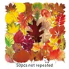 50 Piezas de Pegatinas Transparentes de Hojas Secas, Hojas de Otoño y Plantas Realistas, Pegatinas Decorativas Impermeables para Mascotas para Diarios