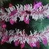 Guirnalda de decoración navideña con hojas curvas, espumillón, cintas y tiras decorativas para decoraciones de fiestas navideñas y adornos colgantes