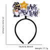 Diadema Temática de Fiesta de Año Nuevo Decoración Festiva Accesorios para Fotos Letra Feliz Año Nuevo Diadema de Estrella de Cinco Puntas