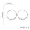 Pendientes Redondos de Zirconia con Forma de Espiga de Trigo y Aguja de Plata con Diseño Único, Pendientes Exquisitos y de Moda con un Toque de Lujo Ligero y de Alta Gama, Venta al por Mayor