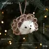 Muñeca Figura de Reno Colgante Hilo de Algodón Sisal Tejido de Paja Exhibición de Ventana Árbol de Navidad Adorno de Mesa Decoraciones Navideñas