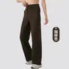 Pantalones de Yoga de Capa de Aire para Mujer, Ropa de Abrigo de Otoño, Pantalones Rectos de Pierna Ancha con Cruce y Cordón, Pantalones Deportivos Casuales de Cintura Alta