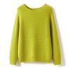 Suéter de cachemira de seda morera de primera línea nueva y engrosada para otoño e invierno, suéter holgado de estilo perezoso para mujer, suéter de cuello redondo