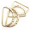 Nuevo anillo D decorativo cóncavo-convexo hebilla plana con forma de D hebilla metálica semicircular de ajuste hebilla decorativa de aleación
