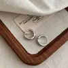 Pendientes de Gota de Agua con Forma de Frijol Pequeño Estilo Coreano, Pendientes de Aro Minimalistas de Gama Alta de Nicho para el Trabajo, Pendientes de Aro de Estilo Fresco y Sencillo para Mujer
