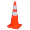 Cone de estrada de PVC altamente refletivo Barreira de aviso de estrada vermelha Cone de isolamento de 70cm Instalações rodoviárias anti-colisão Cone de estrada de borracha