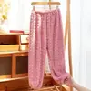 Pantalones de Pijama para Mujer Otoño e Invierno Coral Fleece con Forro Polar Engrosados para Chicas Curvy Pantalones Cálidos de Hada Brida talla grande Pantalones de Casa