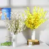 Conjunto de flores artificiais de orquídea dançante, flores falsas estilo europeu, buquê de flores secas, ornamentos florais decorativos para sala de estar, mesa de jantar, gabinete de TV