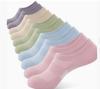 Calcetines de Barco de Color Sólido de Verano de Talla Grande para Mujer, Calcetines Invisibles Finos Transpirables, Calcetines para Mujer Desodorantes y Absorbentes del Sudor, Calcetines Deportivos de Algodón Antideslizantes