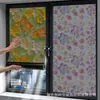Pegatinas de Cristal Estilo Floral con Oscurecimiento Total al por Mayor Transfronterizas, Película Aislante Térmica y Protectora del Sol, Anti-Espionaje, Pegatinas Opacas para Baño