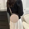 Bolsa popular deste ano, nova moda feminina, bolsa pequena redonda portátil, bolsa mensageiro multifuncional, bolsa de ombro