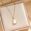Nuevo Collar Estilo Chino Viento Nacional Calabaza Pequeña para Mujer Lujo Ligero Sensación de Gama Alta Diseño Micro-pavimentado con Diamantes Cadena para Clavícula Exquisito Collar Sencillo