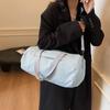 Bolso deportivo de yoga japonés para mujer, informal, ligero, de un solo hombro, bandolera cilíndrica, de gran capacidad, 2025