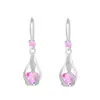 Traje de joyería de cristal de circón de venta caliente transfronteriza para mujer, diseño creativo retro europeo y americano, collar de aretes de gota de agua giratoria, moda
