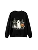 Estación Europea Deseo Comercio Electrónico Transfronterizo Amazon Moda Divertido Ropa Infantil Dos Mapaches Murciélago Fantasma Sudadera Otoño Invierno