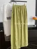 Calças casuais largas para outono de 2026 para mulheres, feitas de tecido Tencel fresco, corte solto, estilo boyfriend, cintura alta, comprimento cropped