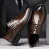 Zapatos de Cuero para Hombre, Estilo Nuevo, Formal de Negocios, Casual, Transpirables, Resistentes al Desgaste, Estilo Británico y Coreano para Hombre, Zapatos de Novio para Boda, Dropshipping