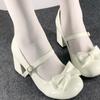 Zapatos Mary Jane versátiles con falda a juego para uso diario, estilo Lolita, punta redonda, suela suave, que no cansan los pies.